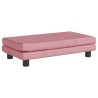 Lit pour chien avec extension rose 100x50x30 cm velours 