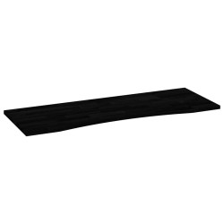 Dessus de bureau marron foncé bois chêne massif rectangulaire 