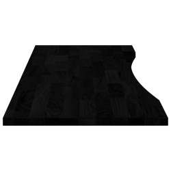 Dessus de bureau marron foncé bois chêne massif rectangulaire 