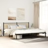 Cadre de lit en métal sans matelas chêne sonoma 200x200 cm 