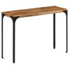 Table console marron 110x35x76cm bois massif de manguier et fer 