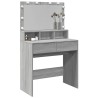 Coiffeuse avec LED sonoma gris 80x41x134,5 cm 