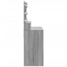 Coiffeuse avec LED sonoma gris 80x41x134,5 cm 