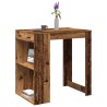 Table de bar vieux bois 102x70x103,5 cm bois d'ingénierie 