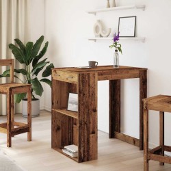 Table de bar vieux bois 102x70x103,5 cm bois d'ingénierie 