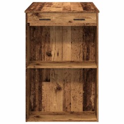 Table de bar vieux bois 102x70x103,5 cm bois d'ingénierie 
