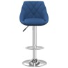 Tabourets de bar lot de 2 bleu velours 