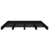 Lit de palette sans matelas noir 120x200 cm bois massif 