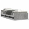 Cadre de lit sans matelas gris béton 90x190cm bois d'ingénierie 