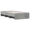 Cadre de lit sans matelas gris béton 90x190cm bois d'ingénierie 