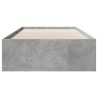 Cadre de lit sans matelas gris béton 90x190cm bois d'ingénierie 