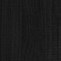 Cadre de lit sans matelas noir bois massif 