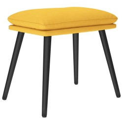 Chaise de détente et repose-pied Jaune moutarde Tissu 