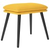 Chaise de détente et repose-pied Jaune moutarde Tissu 
