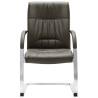 Chaise de bureau cantilever Gris Similicuir 