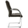 Chaise de bureau cantilever Gris Similicuir 