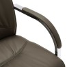Chaise de bureau cantilever Gris Similicuir 