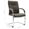 Chaise de bureau cantilever Gris Similicuir 