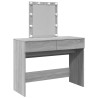Coiffeuse avec LED sonoma gris 100x40x130 cm 