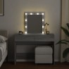Coiffeuse avec LED sonoma gris 100x40x130 cm 
