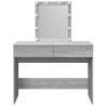 Coiffeuse avec LED sonoma gris 100x40x130 cm 