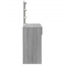 Coiffeuse avec LED sonoma gris 100x40x130 cm 