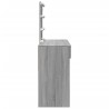 Coiffeuse avec LED sonoma gris 100x40x130 cm 