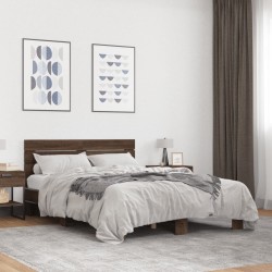 Cadre de lit sans matelas chêne marron 120x190 cm 
