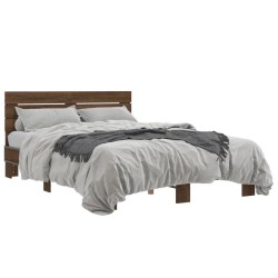 Cadre de lit sans matelas chêne marron 120x190 cm 