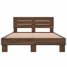 Cadre de lit sans matelas chêne marron 120x190 cm 