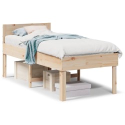 Cadre de lit sans matelas 90x190 cm bois de pin massif 