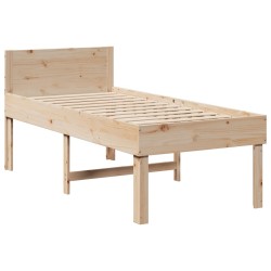 Cadre de lit sans matelas 90x190 cm bois de pin massif 