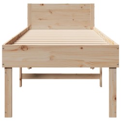 Cadre de lit sans matelas 90x190 cm bois de pin massif 