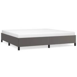 Cadre de lit sans matelas gris 200x200 cm similicuir 