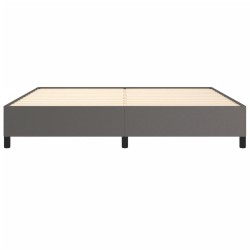 Cadre de lit sans matelas gris 200x200 cm similicuir 