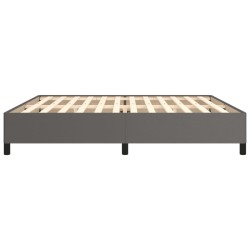 Cadre de lit sans matelas gris 200x200 cm similicuir 