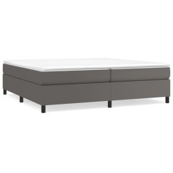 Cadre de lit sans matelas gris 200x200 cm similicuir 
