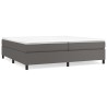 Cadre de lit sans matelas gris 200x200 cm similicuir 