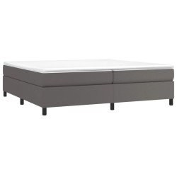 Cadre de lit sans matelas gris 200x200 cm similicuir 