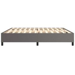 Cadre de lit sans matelas gris 200x200 cm similicuir 