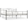 Cadre de lit sans matelas gris métal 180x200 cm 