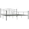 Cadre de lit sans matelas gris métal 180x200 cm 