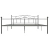 Cadre de lit sans matelas gris métal 180x200 cm 