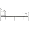 Cadre de lit sans matelas gris métal 180x200 cm 