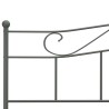 Cadre de lit sans matelas gris métal 180x200 cm 