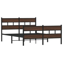 Cadre de lit sans matelas avec tête de lit et pied de lit 
