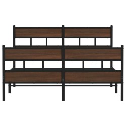 Cadre de lit sans matelas avec tête de lit et pied de lit 