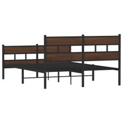 Cadre de lit sans matelas avec tête de lit et pied de lit 