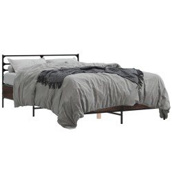 Cadre de lit sans matelas chêne marron 120x200 cm 