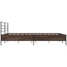Cadre de lit sans matelas chêne marron 120x200 cm 